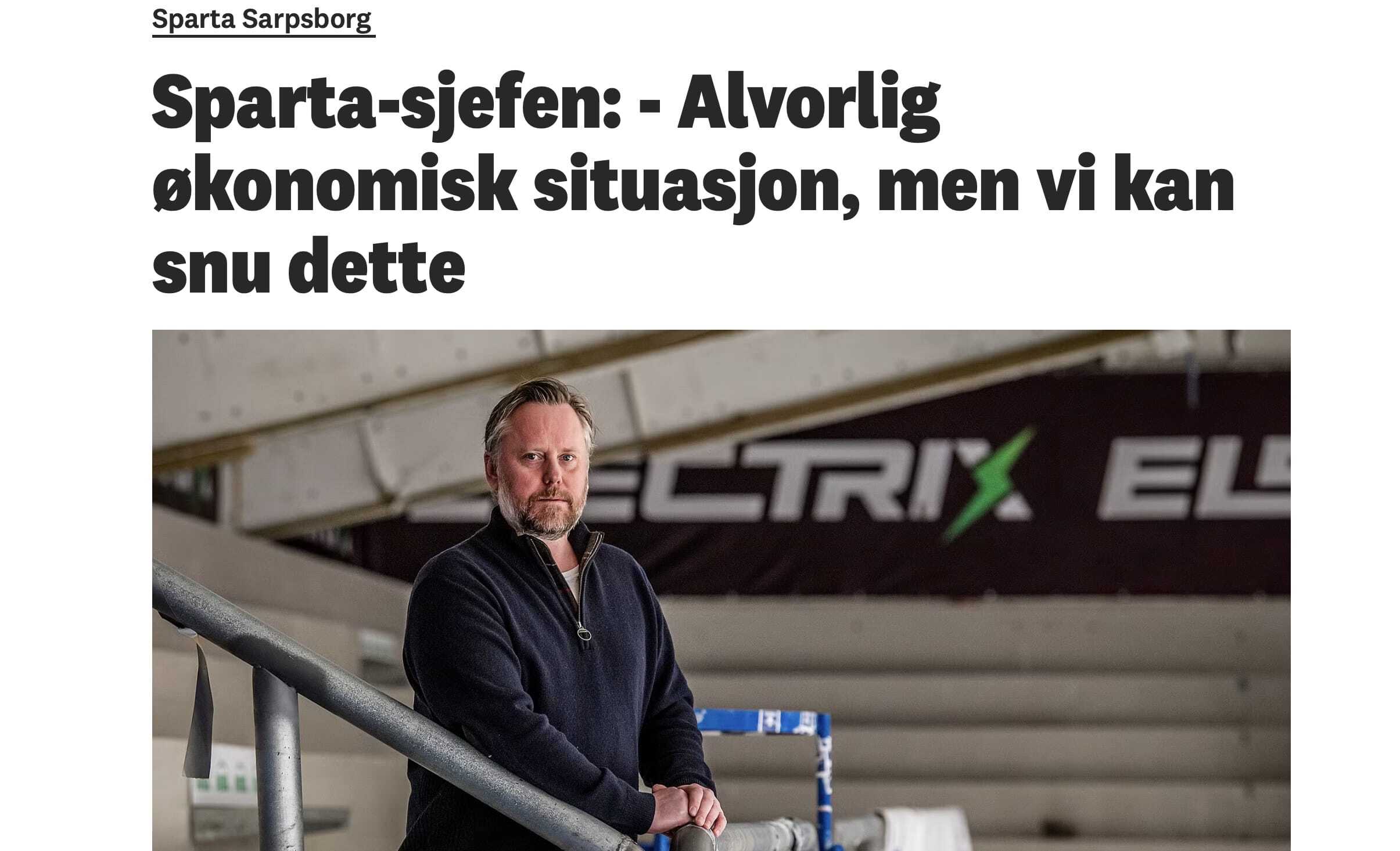 Sparta-sjefen: Alvorlig økonomisk situasjon, men vi kan snu dette