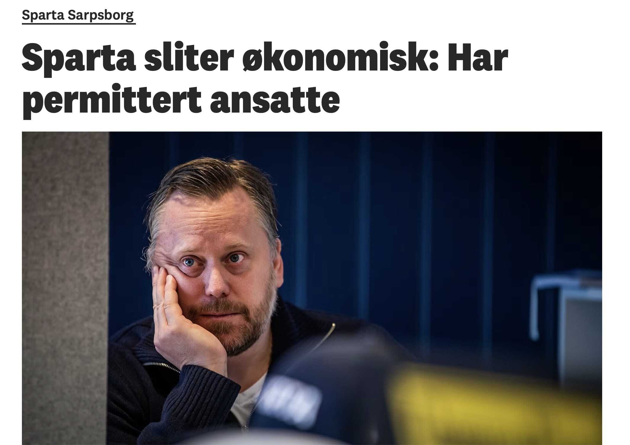 Sparta sliter økonomisk: Har permittert ansatte